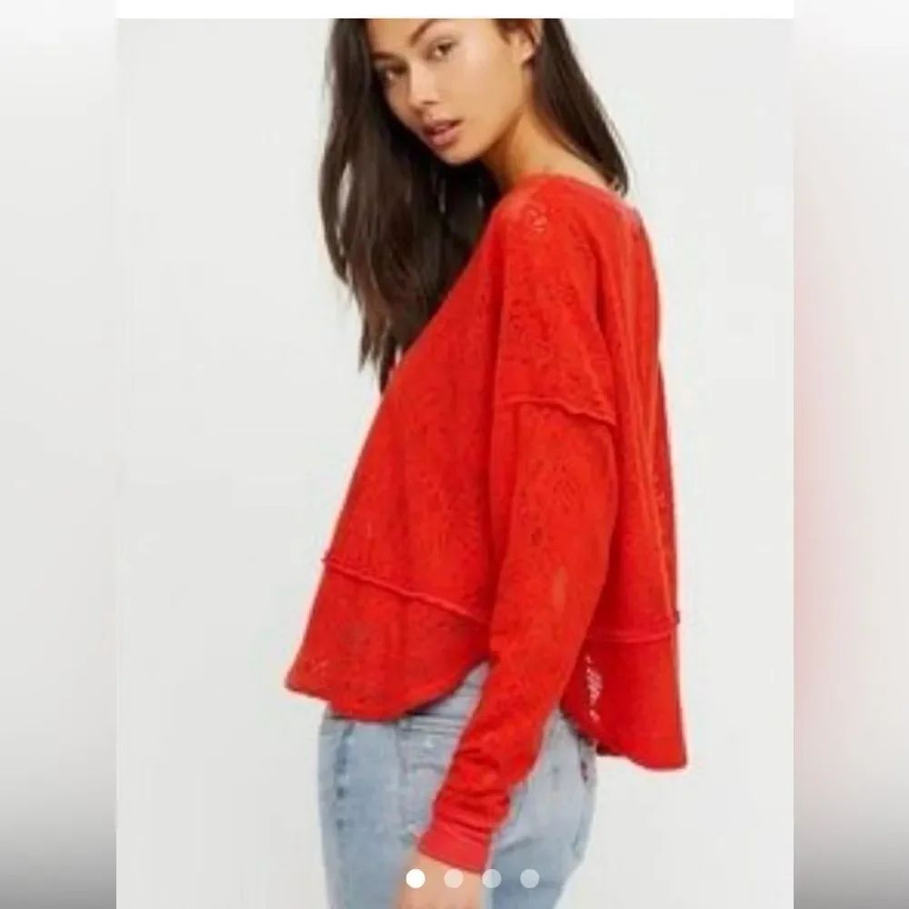 Free People Soft Crochet Sweater size large